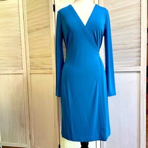 NWT- Ann Taylor Blue Wrap Dress